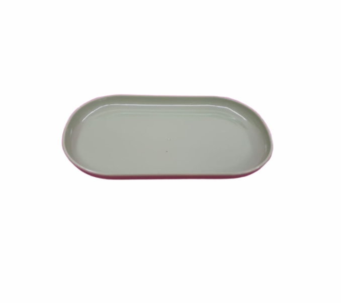 Bandeja verde oval